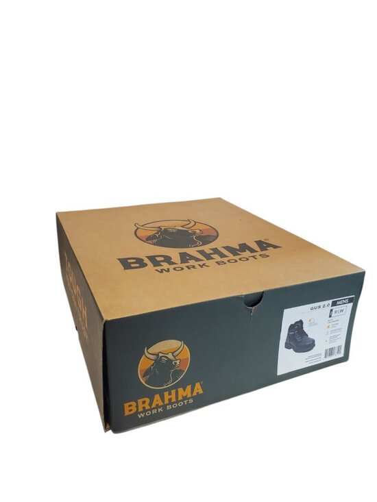 NEW Brahma Men\'s GUS 2.0 Wide Width Steel Toe Work Boots in Black main image 5
